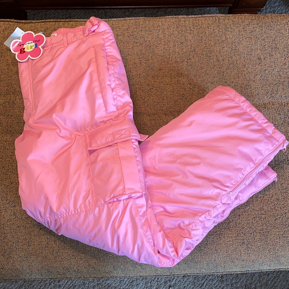 NWT Girls size 14 Specialty Girl pink snow pants